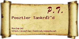 Posztler Tankréd névjegykártya